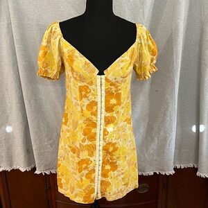 Urban Outfitters Yellow Floral Dress